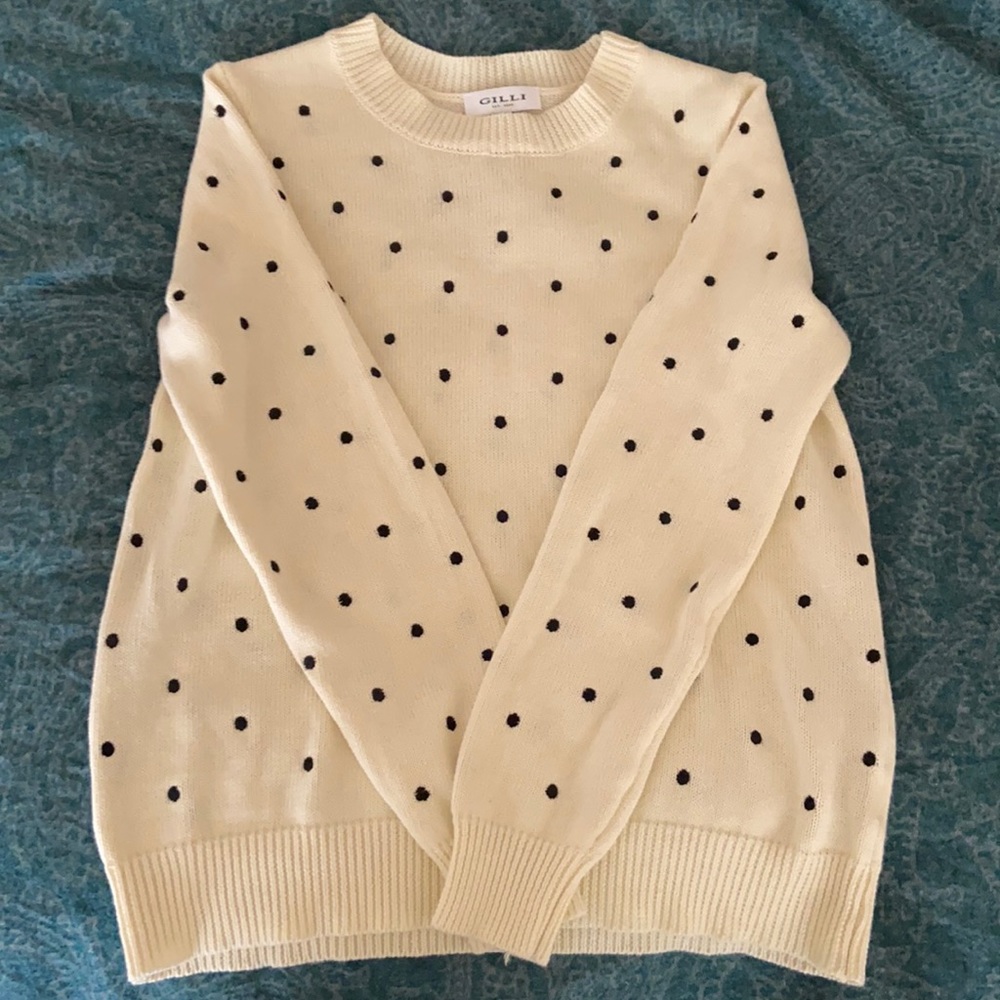 Polka dot sweater